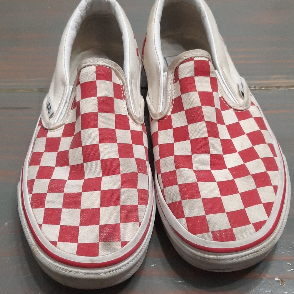 red checked vans